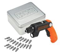 BLACK+DECKER BDCSFL20AT-QW - Atornillador batería litio 3.6V con 20 accesorios y caja de almacenamiento