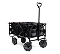 BLACK+DECKER BDCWBK01-XJ - Carro Plegable para Actividades al Aire Libre, con 4 Ruedas Giratorias 360º, Transporta hasta 80 kg, Contiene 3 Portavasos, Polyester Fácil de Limpiar
