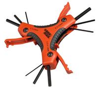 BLACK+DECKER BDHT0-71628 Juego de 9 llaves hexagonales con mango triangular