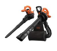 BLACK+DECKER BEBLV290 Soplador Aspirador y Triturador de Hojas 2.900W con Velocidad Variable de 230-390 Km/H