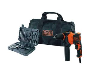 Black & Decker BEH710SA32-QS Taladro Percutor 710W con 32 Accesorios y Bolsa de Transporte
