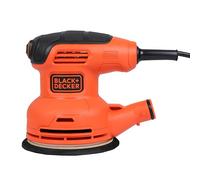BLACK+DECKER BEW210-QS Lijadora Rotorbital 230 W, Diámetro de Papel 125 mm, Diámetro de Orbita 2.4 mm, Fijación Tipo Velcro, Bolsa de Extracción de Polvo