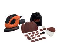 Black & Decker BEW230BC-QS Lijadora de Detalle Mouse 55W Hoja 110mm/cm2 con 15 Accesorios y Bolsa