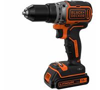 BLACK+DECKER BL186K Taladro Atornillador 18V Motor Brushless Incluye 1 Batería de Litio 1.5Ah Cargador y Maletin