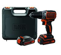 BLACK+DECKER BL186KB Taladro Atornillador 18V Motor Brushless Incluye 2 Baterias de Litio 1.5Ah Cargador y Maletin