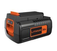BLACK+DECKER BL2536-XJ - Batería de Litio Tipo Carril de 36V y 2,5Ah, Compatible con Todos los Sistemas de baterías de 36 V, Indicador de Nivel de Carga