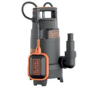 BLACK+DECKER Bomba Sumergible BXUP750PTE para Aguas Limpias y Sucias (750 W, Caudal max. 13.000 l/h, Prevalencia max. 8 m) Negro