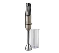 BLACK+DECKER BXHB1000E - Batidora de mano, 1000W, 20 velocidades, Turbo, cuchillas de inox, pie de inox desmontable, ergonómica, acero inoxidable