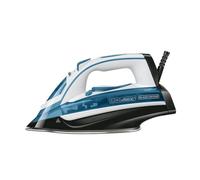BLACK+DECKER BXIR2402E - Plancha de Vapor | 2400W Potencia | Vapor Continuo | Golpe de Vapor 140 g/min | Planchado Vertical | Suela Acero Inoxidable | Sistema Antical y Antigoteo | Blanco y Azul