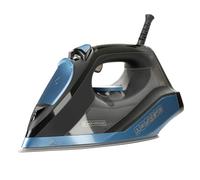 BLACK+DECKER BXIR2801E - Plancha de Vapor, 2800 W, cerámica, golpe de vapor de 180 g/min, vapor continuo a 45 g/min, función autolimpieza, doble filtro anti-cal, autoapagado, azul, dorado