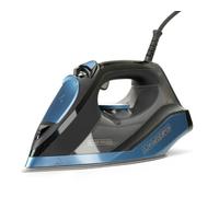 BLACK+DECKER BXIR2801E - Plancha de Vapor, 2800 W, cerámica, golpe de vapor de 180 g/min, vapor continuo a 45 g/min, función autolimpieza, doble filtro anti-cal, autoapagado, azul, dorado