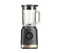 Black+Decker BXJB1800E Batidora de vaso 1.800 W, jarra de cristal 1.8L, regulador de velocidad, función Turbo, Smoothie y Hielo, 6 cuchillas de acero inoxidable, pica hielo, color gris