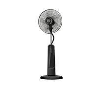 Black+Decker BXMF75E - Ventilador con agua, 75W, 3 velocidades, pantalla digital, oscilante, mando a distancia, nebulizador