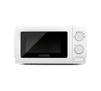 BLACK+DECKER BXMY700E - Microondas de 20L de capacidad y 700W de potencia, 6 niveles, función descongelar, temporizador 30 min, avisador acústico, plato de 245mm, diseño compacto