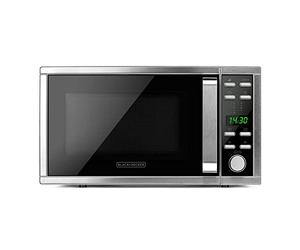 BLACK+DECKER BXMY901E - Microondas con grill y convección, 25L, 900W potencia, 1000W grill, 5 potencias, función descongelar, auto-menú con 9 recetas, temporizador 95 min, 2 funciones combinadas