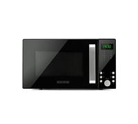 BLACK+DECKER BXMZ900E - Microondas Digital con Grill de 23L, 900W de potencia y 1000W Grill, función descongelar, temporizador 95min, auto-menú 9 recetas, negro