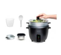 BLACK+DECKER - Arrocera Eléctrica BXRC1800E | 700W | 1,8L hasta 7 Raciones | Cocción y Mantenimiento Calor | Antiadherente | Vaso Medidor y Cuchara | Apta Lavavajillas | Negro