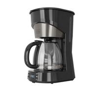 Black+Decker - Cafetera de goteo eléctrica BXCO1002E | 1000W | 12 tazas | Control digital | Timer 24h | Antigoteo | Placa calefactora | Auto apagado | Filtro permanente | Inox antihuellas