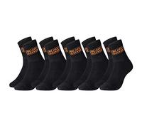 Black+Decker Calcetines para hombre Heavy Fabric Crew Pack de 5 calcetines unisex de trabajo deportivos 39-42 43-46 47-49 50-52 algodón reforzado negro gris, talla: 39-42, colores: 5 pares