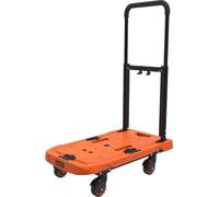 Black+Decker Carro Plegable máximo 90 kg Altura Regulable Mango 61,4 x 37 x 3 x 89,4 cm Naranja