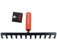 Black+Decker CombiSystem - Rastrillo de Metal, Herramienta de jardín para nivelar el Suelo, 30,5 x 9,5 x 13,5 cm, Compatible con Mango CombiSystem