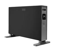 BLACK+DECKER - Convector BXGD2200E 2000W | Radiador Eléctrico | 2 Niveles de Potencia | Pantalla LED | Temporizador 24h | Protección Sobrecalentamiento | Antihielo | Asa Transporte | Negro