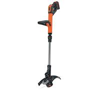 BLACK+DECKER Cortabordes PowerComm 18V, Ancho de Corte 28cm, Batería 2.0Ah, 2 Velocidades, Cabezal Giratorio 180°, Tubo Telescópico, 40min Autonomía, STC1820EPC-QW