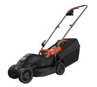 BLACK+DECKER Cortacésped eléctrico Ligero de 1000 W de 32 cm de Ancho con 3 Alturas Ajustables y Cortador de césped de 30L, BEMW351-QS