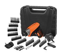 BLACK+DECKER CS3652LKA-QW - Atornillador 3.6V, 1.5Ah, 180 rpm, 5,5 Nm, Luz LED, Maletín de transporte, Incluye 99 accesorios
