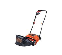 BLACK+DECKER Escarificador de césped de 600 W y 30 cm, GD300-QS | 3 alturas de escarificado ajustables