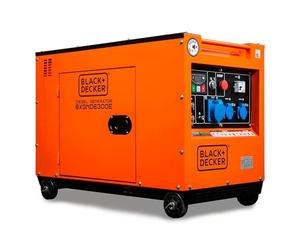 BLACK+DECKER Generador Eléctrico Diésel 6300W para Emergencias y Apoyo Solar - Generador Eléctrico con Arranque Automático ATS - Generador Diésel con AVR y Botón de Emergencia