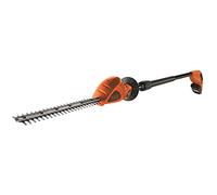 BLACK+DECKER GTC1843L20 Cortasetos Telescópico 18 V, Batería de Litio 2 AH, Espada de 43 cm, Separación de Dientes 12 mm, Cuchillas de Corte de Diamante y Menor Vibración