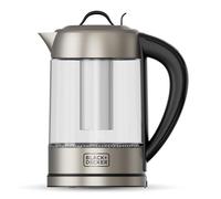 Black+Decker - Hervidor eléctrico BXKE2205E | 2200W | Jarra de Cristal 1.7L | Filtro Acero Inoxidable | Selector Digital 60-100ºC | Luz LED Base | Rotación 360º | Tapa Hermética