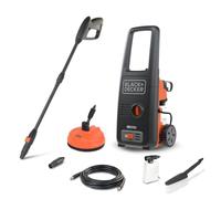 Black+Decker Hidrolimpiadora de Alta Presión BXPW1700PE | 130 bar max., 450l/h, 1700W con Patio Cleaner y Cepillo Fijo, para Coches y Exteriores del Hogar