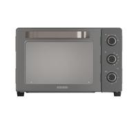 Black+Decker - Horno de sobremesa eléctrico BXOV3000E | 1500W | 30L | Grill | Superior | Convección | Timer 90 min | STAY ON | Doble cristal | Luz interior | Bandeja recogemigas | Rustidor