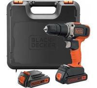 BLACK+DECKER Impact taladro inalámbrico de dos velocidades, 2x baterías, cargador BCD003C2K