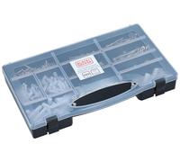 BLACK+DECKER Juego de clavos, tacos y tornillos - 560 piezas - Caja surtida - Tacos Fischer - Tornillos - Set