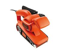 BLACK+DECKER KA86-QS - Lijadora de banda con cable, 720W, Velocidad 206 m/min, Bolsa de recogida de polvo, Área de lijado 75/145 mm, Incluye maletín