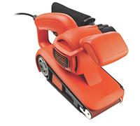 BLACK+DECKER KA86-QS - Lijadora de banda con cable, 720W, Velocidad 206 m/min, Bolsa de recogida de polvo, Área de lijado 75/145 mm, Incluye maletín