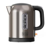 Black+Decker - Kettle Eléctrico Inox BXKE2207E 2200W| Hervido Rápido 1L| Diseño Compacto| Base 360º| Apagado Automático| Filtro Antical| LED Elegante| Boca Antigoteo| Libre de BPA