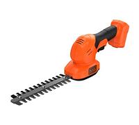 BLACK+DECKER Kit Tijera cortacésped + arreglasetos 18V, Cambio de cuchilla sin herramientas, Hoja de 20 cm, Incluye cuchilla de corte y espada arregla setos, No incluye batería/cargador, BCSS18B-XJ