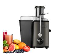 BLACK+DECKER - Licuadora 600W | 2 Velocidades | Boca Ancha 62mm | Depósito Zumo 0,55L & Pulpa 1,2L | Cuerpo Inox Antihuellas | Filtro Extraíble Inox | Sistema de Seguridad & Antigoteo