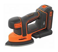 BLACK+DECKER Lijadora de detalle Mouse 18V, batería de litio 1.5Ah, 12000 RPM, incluye bolsa de transporte, accesorio para detalles y bolsa para extracción de polvo, BDCDS18
