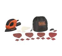 BLACK+DECKER Lijadora de detalles compacta de 55 W con 10 accesorios y bolsa de transporte, BEW230BCA-QS