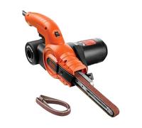 BLACK+DECKER lijadora de lima 350W de 13 mm con 3 bandas de lijado y sistema de recolección de polvo, KA900E-QS