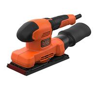 BLACK+DECKER Lijadora Orbital 150W, Velocidad 14,000 RPM, Diámetro de Órbita 2mm, Fijación de Lija por Pinza, Incluye Bolsa de Polvo y Hoja de Lija, BEW220