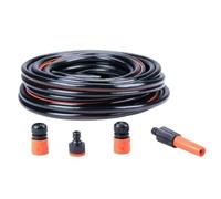 BLACK+DECKER Manguera de jardín - Juego de 5 mangueras de jardín - 20 metros - máx. 6 bar - PVC - negro/naranja