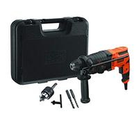 BLACK+DECKER Martillo SDS-Plus 650W, Combinados 3 Modos, 1.4J Energía Impacto, Velocidad variable 0-1600rpm, Incluye adaptador para brocas 1,5-13mm, empuñadura lateral y maletín, BEHS01K