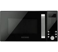 BLACK+DECKER BXMZ900E - Microondas Digital con Grill de 23L, 900W de potencia y 1000W Grill, función descongelar, temporizador 95min, auto-menú 9 recetas, negro