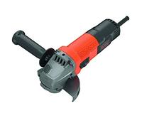BLACK+DECKER Mini Amoladora 750W, velocidad 12.000 rpm, empuñadura de 3 posiciones, bloqueo del eje, protección contra re-arranque, diámetro de disco 115mm, BEG110-QS